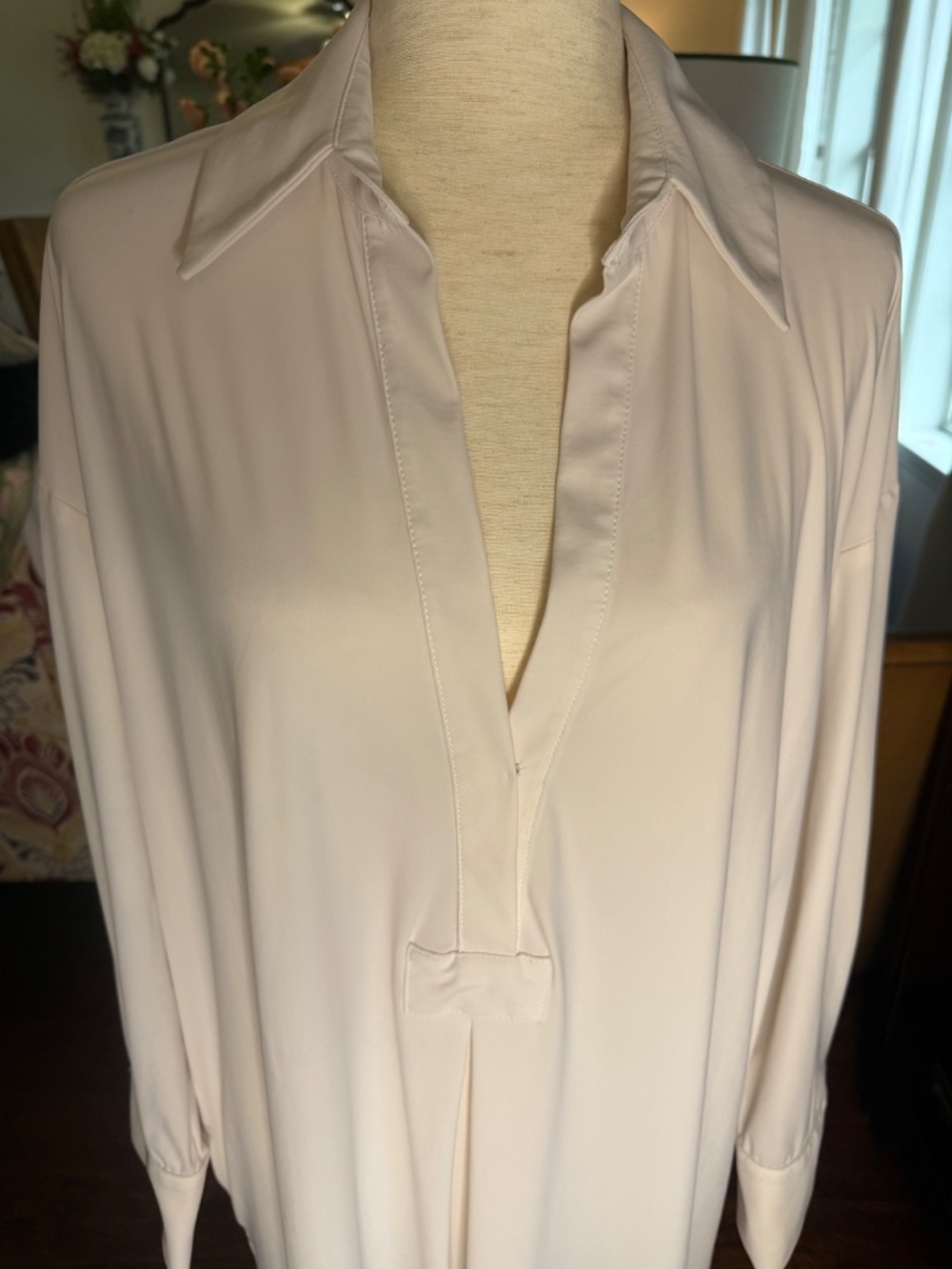 ONA "Tropez II" white oversized shirt dress sz M / L - Picture 6 of 10